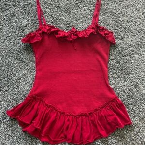 Betsey Johnson- 2000s Ruffle Tank